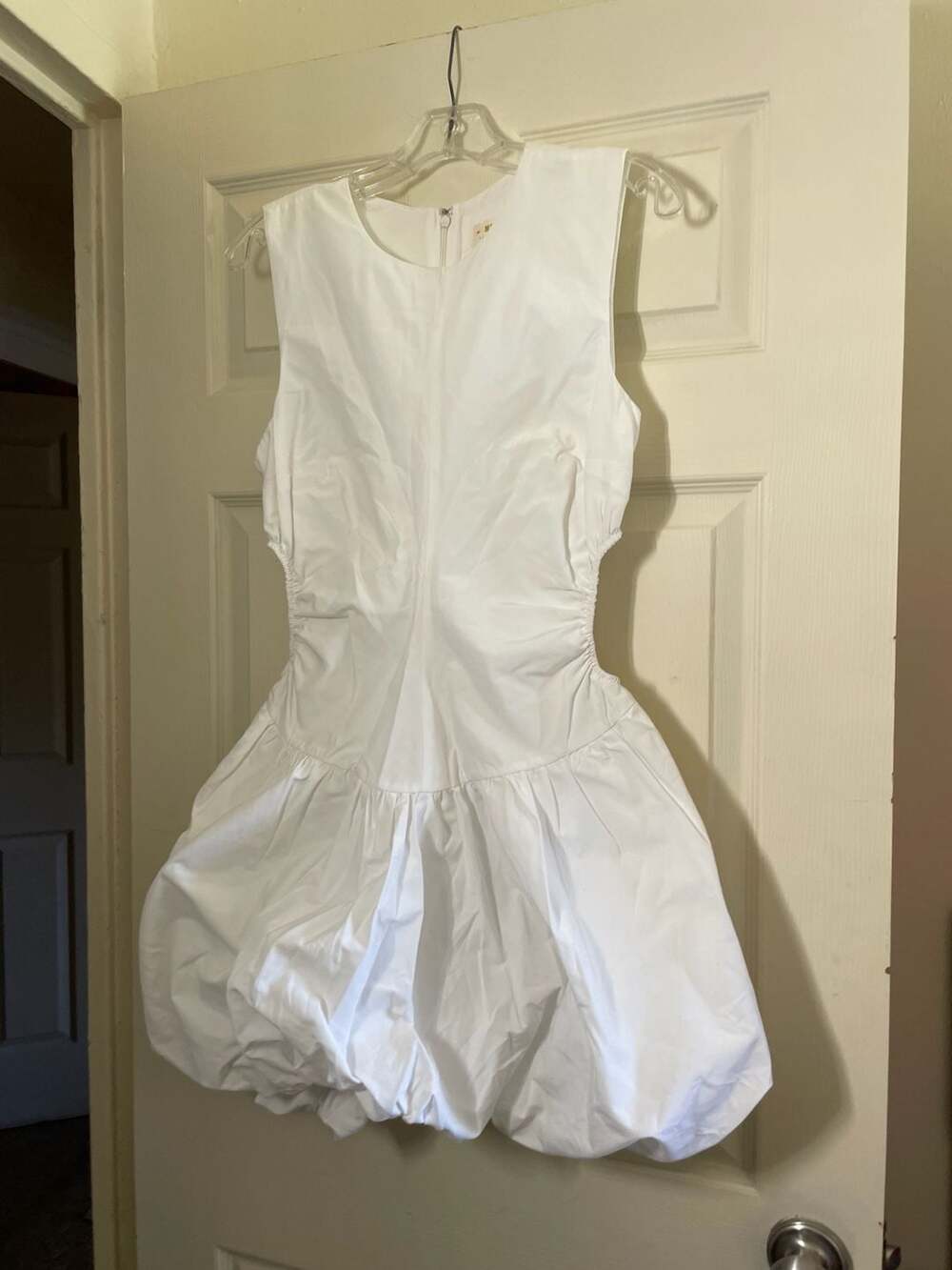 Maeve by Anthropologie Sleeveless Waist Cutout Bubble Hem Mini Dress